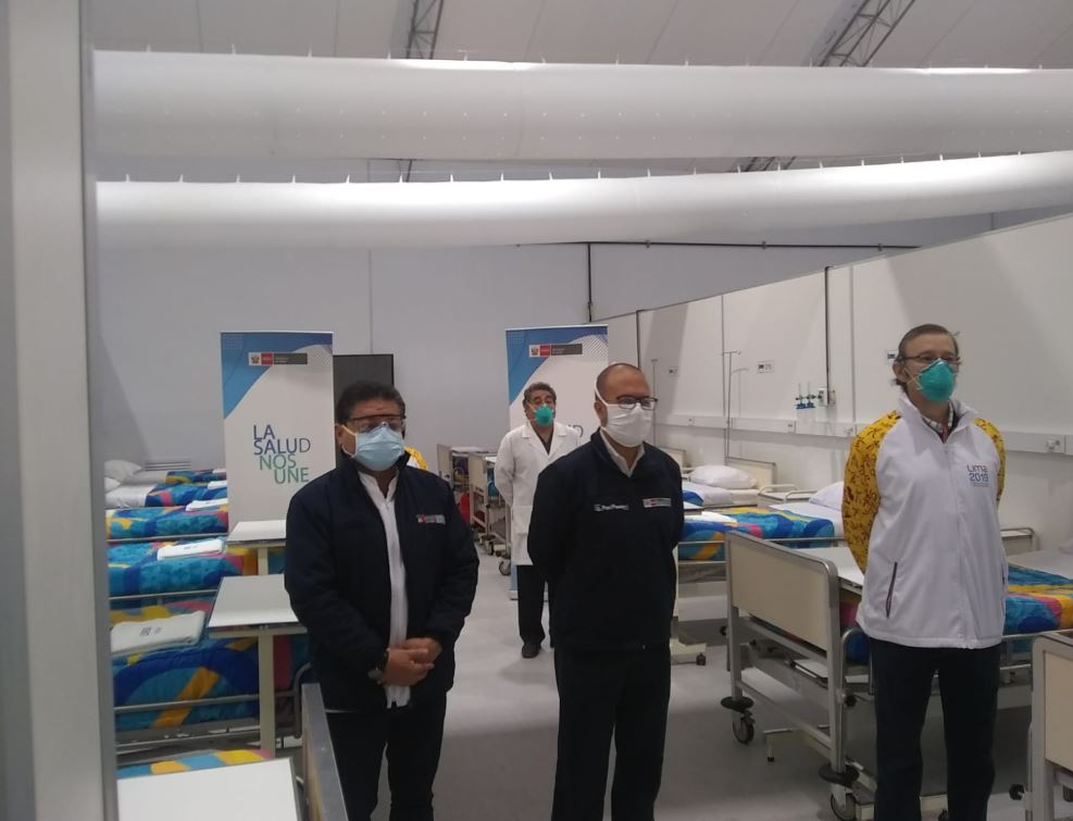 Hospital Sergio E. Bernales inauguró Centro de Atención y Aislamiento para pacientes Covid-19 con 48 camas